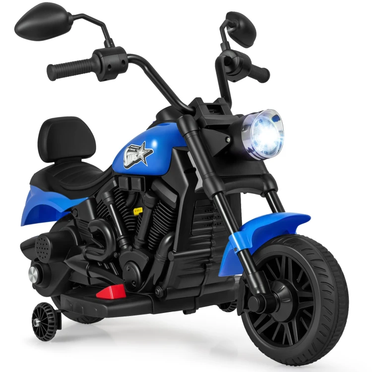 Dziecięcy motocykl elektryczny niebieski
