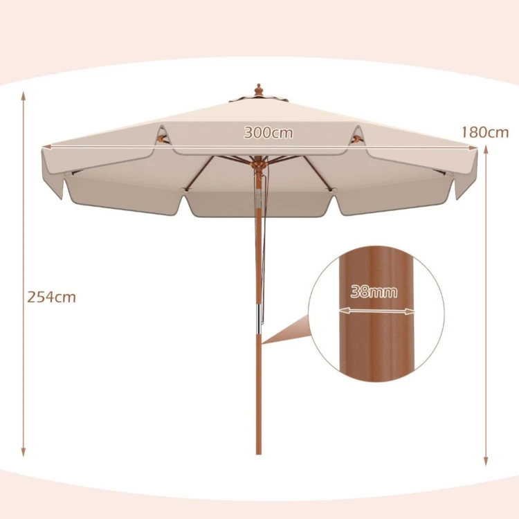 Parasol ogrodowy z funkcją pochylenia