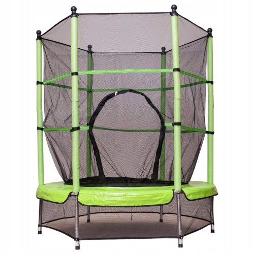Trampolina dla dzieci z siatką i klapą 140 cm
