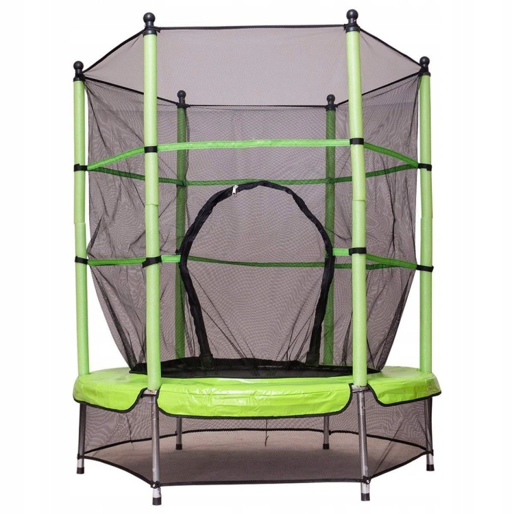 Trampolina dla dzieci z siatką i klapą 140 cm