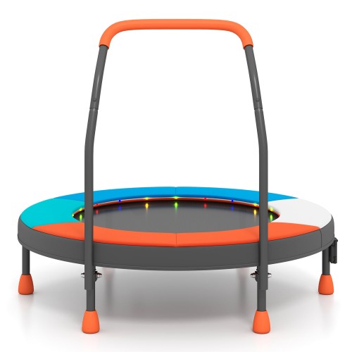 Mini trampolina dziecięca z uchwytem i lampkami