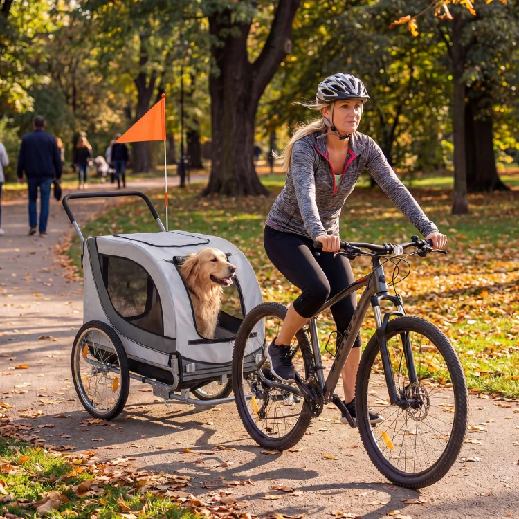 Przyczepka rowerowa dla psa