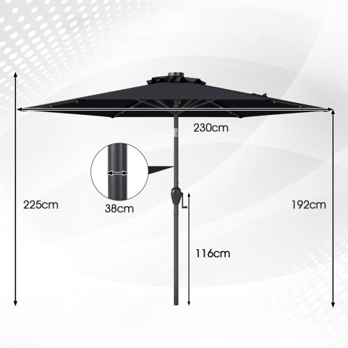 Parasol ogrodowy z oświetleniem LED