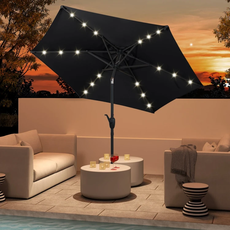 Parasol ogrodowy z oświetleniem LED