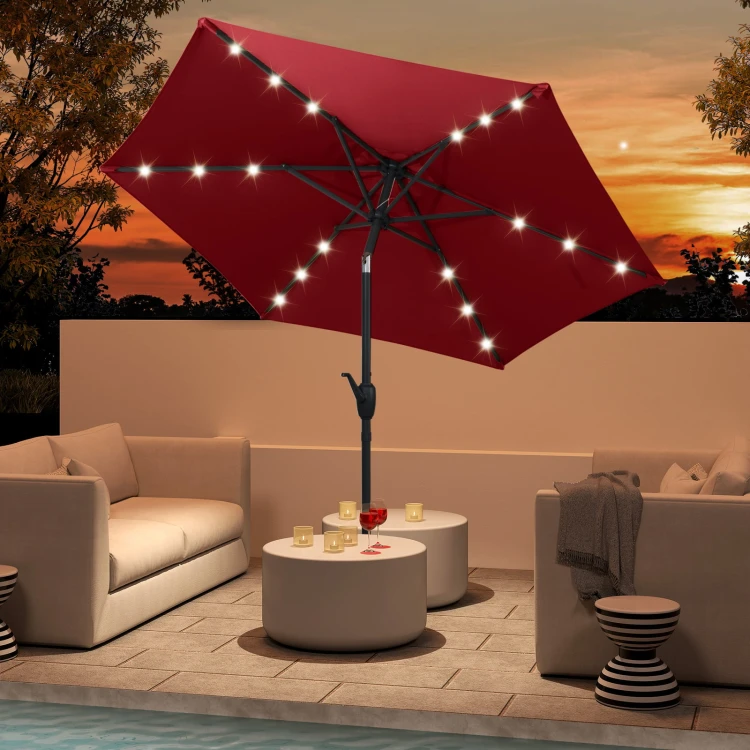Parasol ogrodowy z oświetleniem LED