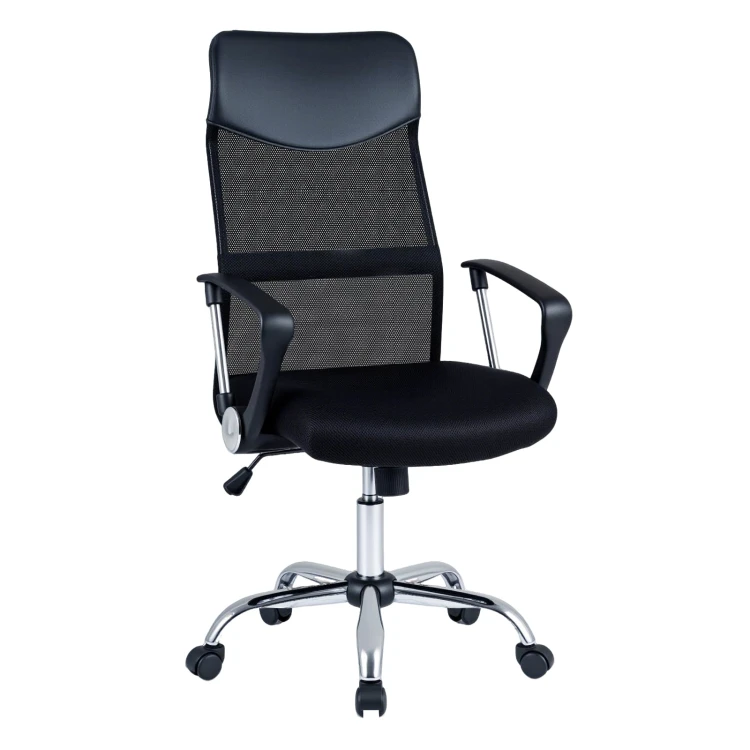Ergonomiczne krzesło biurowe z podłokietnikami czarne