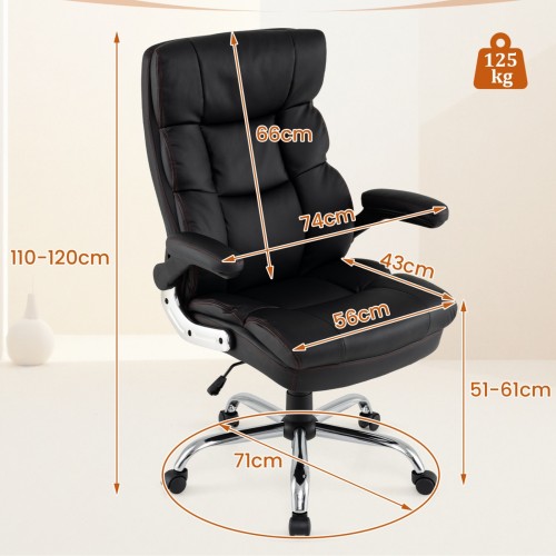 Ergonomiczny fotel biurowy z podłokietnikami czarny