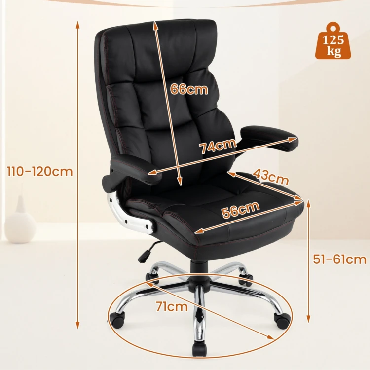 Ergonomiczny fotel biurowy z podłokietnikami czarny