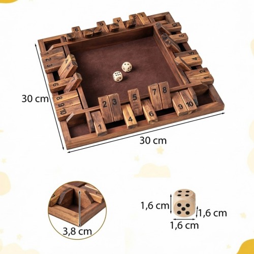 Drewniana gra planszowa Shut The Box