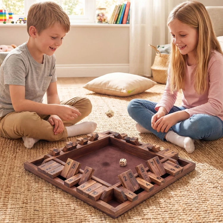 Drewniana gra planszowa Shut The Box