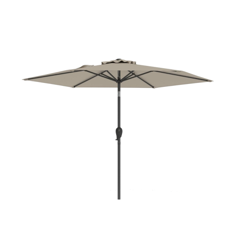 Parasol ogrodowy 230 cm z oświetleniem LED i korbką beżowy