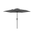Parasol ogrodowy 230 cm z oświetleniem LED i korbką szary