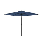 Parasol ogrodowy z oświetleniem LED granatowy