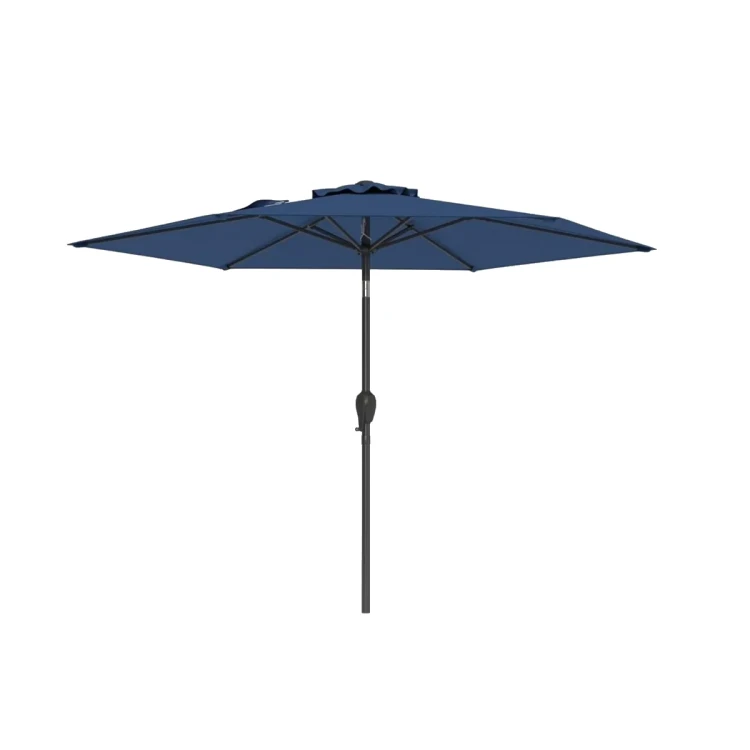 Parasol ogrodowy z oświetleniem LED granatowy