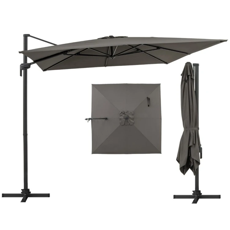 Parasol ogrodowy z korbą 300 x 300 cm