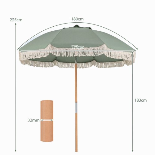 Parasol ogrodowy z frędzlami