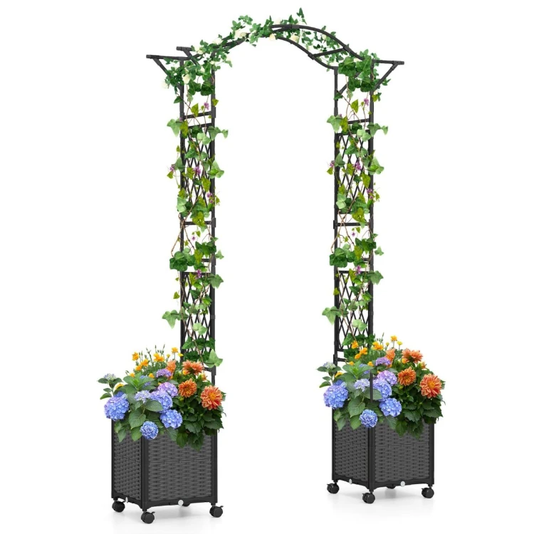 Pergola dla roślin pnących łuk ogrodowy 2 w 1