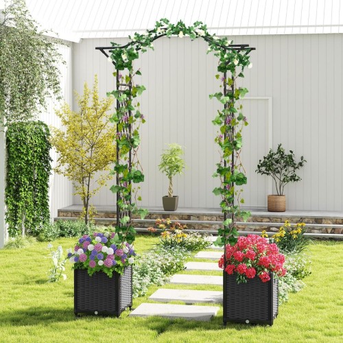 Pergola dla roślin pnących łuk ogrodowy 2 w 1