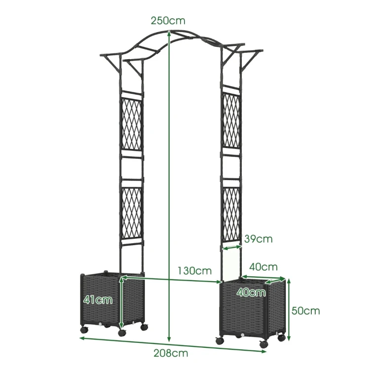 Pergola dla roślin pnących łuk ogrodowy 2 w 1