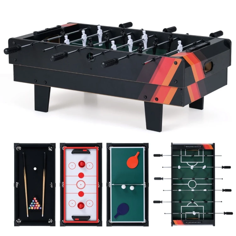 Stół do gier 4w1 bilard ping-pong cymbergaj i piłkarzyki