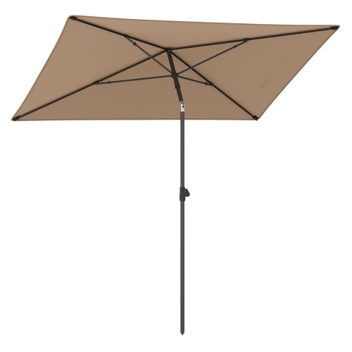 Parasol ogrodowy z regulacją kąta nachylenia brązowy