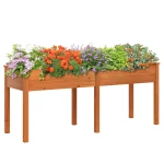 Drewniana donica z przegrodą 185 x 58 x 77 cm