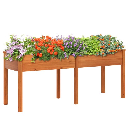 Drewniana donica z przegrodą 185 x 58 x 77 cm