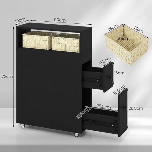 Nowoczesny kompaktowy organizer łazienkowy 50,8 x 15,2 x 72,4