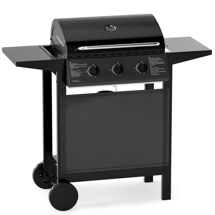 Zewnętrzny przenośny grill gazowy z pokrywą