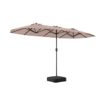 Potrójny parasol ze stojakiem i korbką