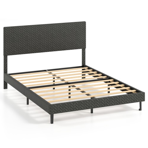 Tapicerowana rama łóżka z zagłówkiem 140 x 200 cm