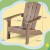 Dziecięce krzesło ogrodowe Adirondack brązowe
