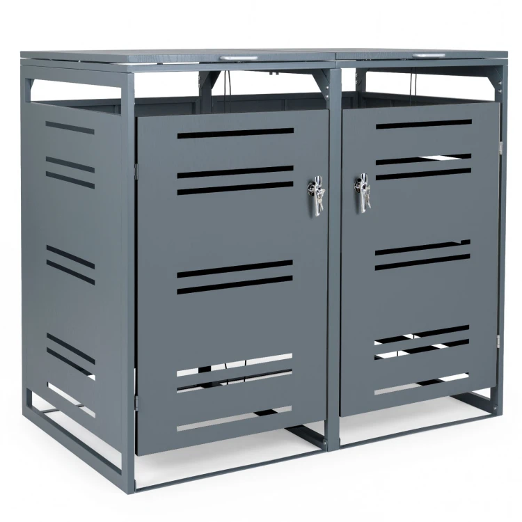 Metalowa wiata śmietnikowa 2 x 120L