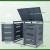 Metalowa wiata śmietnikowa 2 x 120L