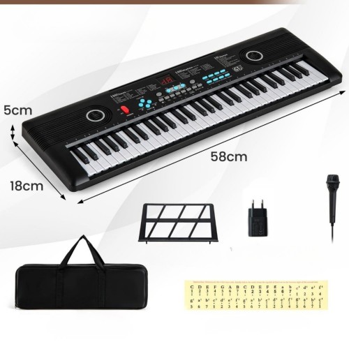 61-klawiszowy keyboard dziecięcy z mikrofonem