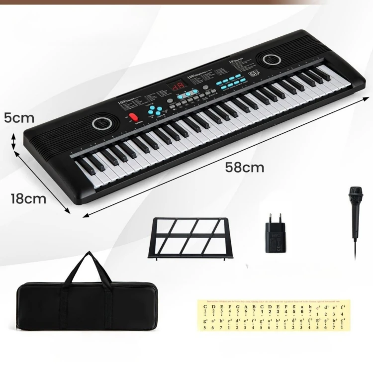61-klawiszowy keyboard dziecięcy z mikrofonem