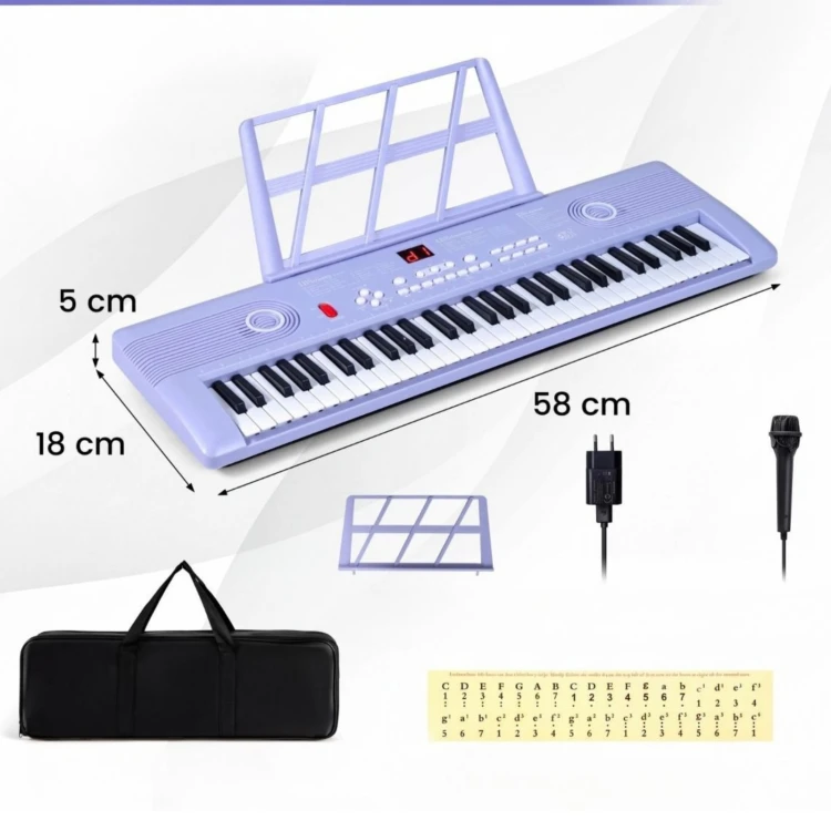 61-klawiszowy keyboard dziecięcy z mikrofonem