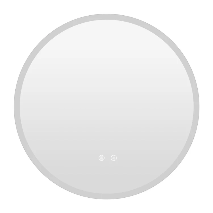 Okrągłe lustro łazienkowe z oświetleniem LED i powłoką przeciwmgielną