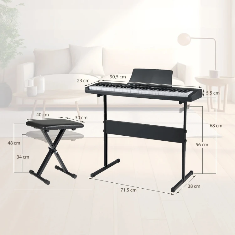 61-klawiszowy keyboard z podstawką