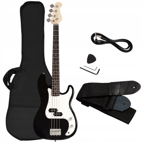 Elektryczna gitara basowa z futerałem