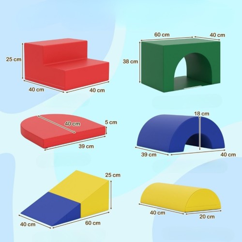 Piankowe klocki do zabawy dla małych dzieci 7 szt