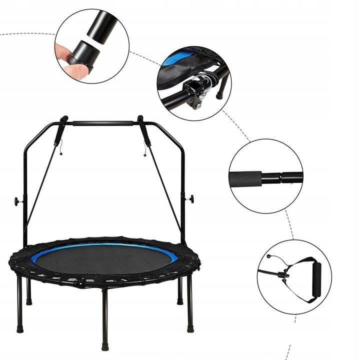 Trampolina z uchwytem do ćwiczeń fitness