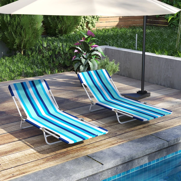 Składany leżak plażowy 2 szt