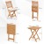 3-częściowy zestaw mebli ogrodowych - stolik z krzesłami