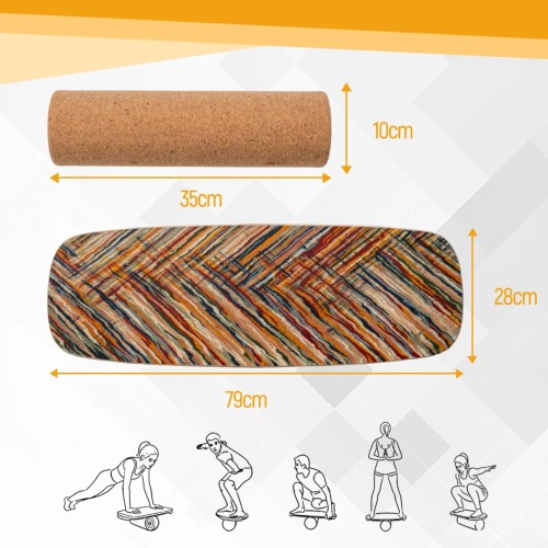 Balance board z rolką korkową