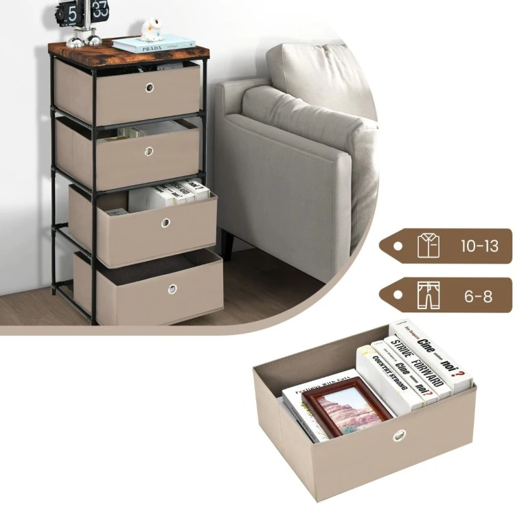Komoda z 4 materiałowymi szufladami