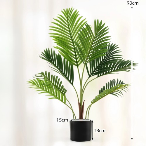 Zestaw 2 sztucznych palm w doniczce 90 cm