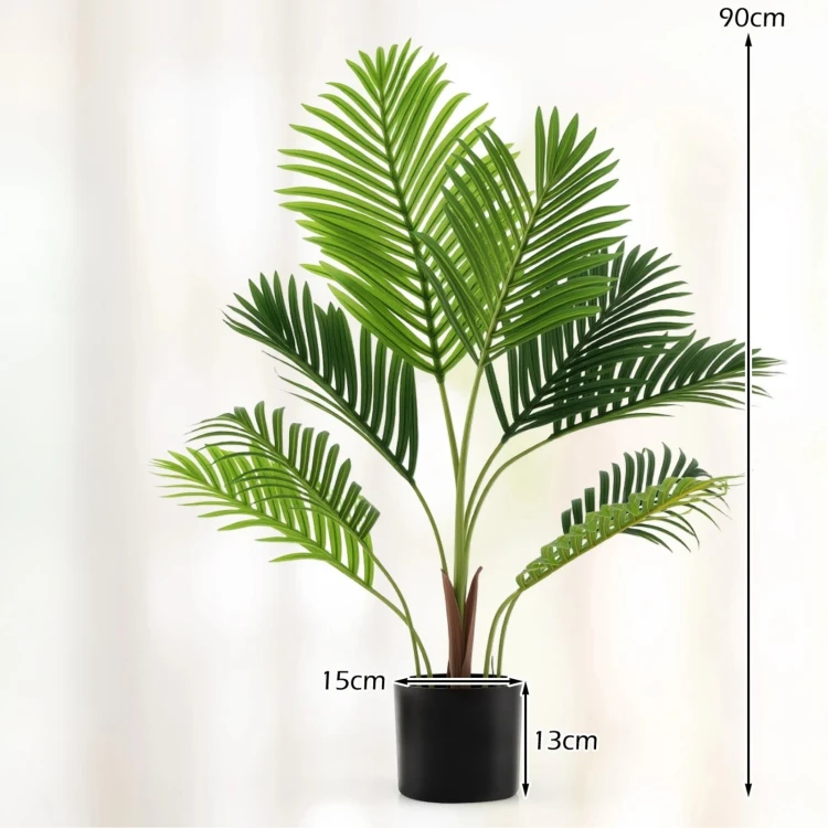 Zestaw 2 sztucznych palm w doniczce 90 cm