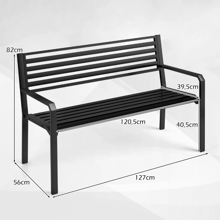 Metalowa ławka ogrodowa 2-osobowa