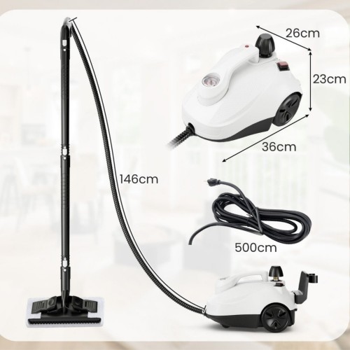 Myjka parowa podłogowa z akcesoriami – parownica do domu 1500W